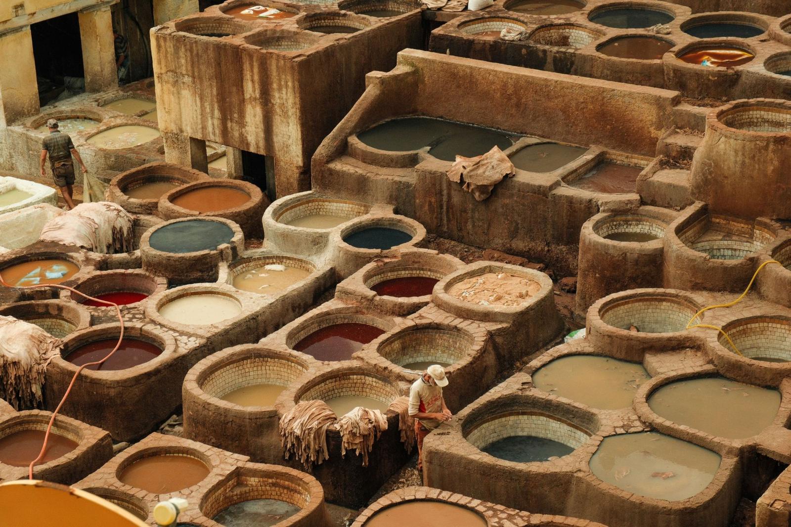 The historic leather tanneries of Fès